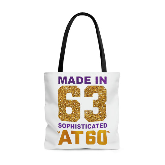 SOPHISTICATED AT 60 TOTE BAG