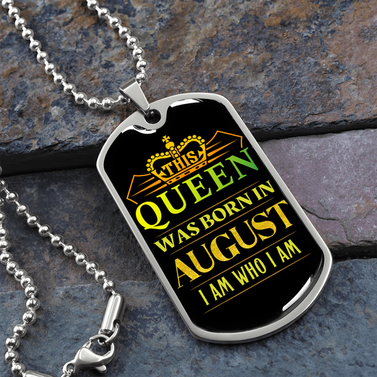 QUEEN AUGUST TAG NECKLACE