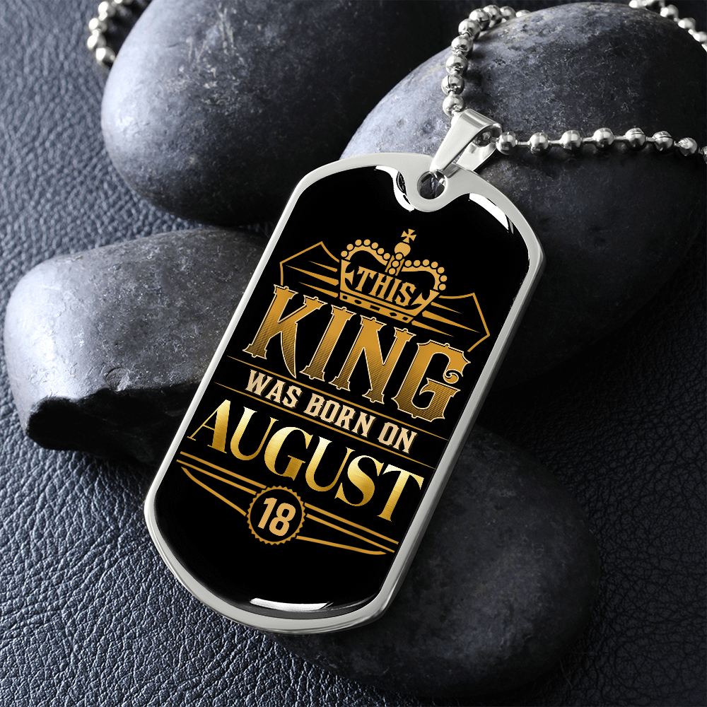AUGUST 18TH TAG NECKLACE