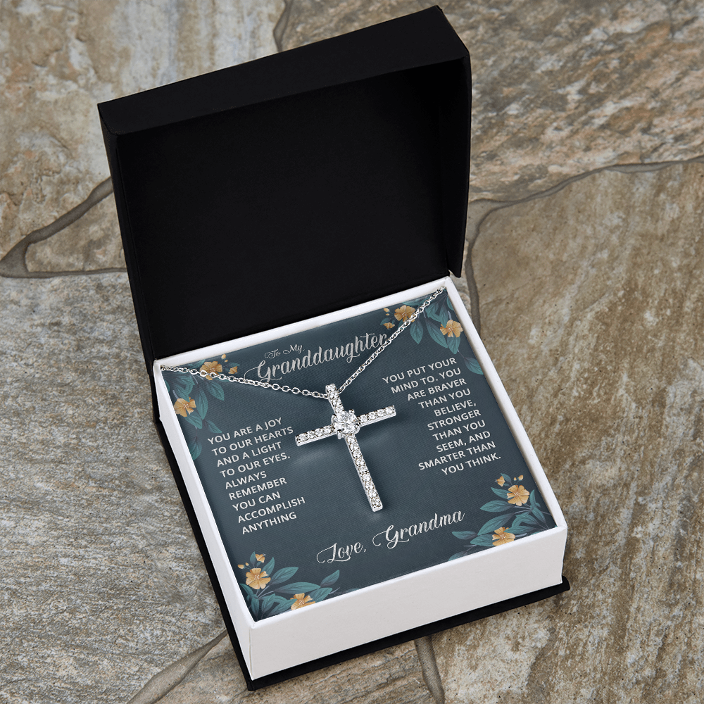 MY GRANDDAUGHTER JOY CROSS NECKLACE