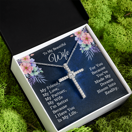 MY WIFE FRIEND CROSS NECKLACE