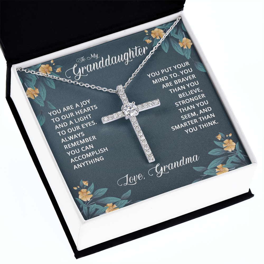 MY GRANDDAUGHTER JOY CROSS NECKLACE