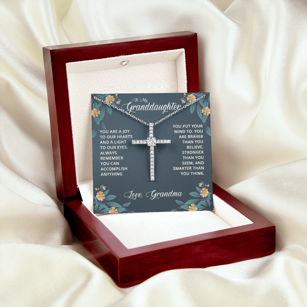 MY GRANDDAUGHTER JOY CROSS NECKLACE