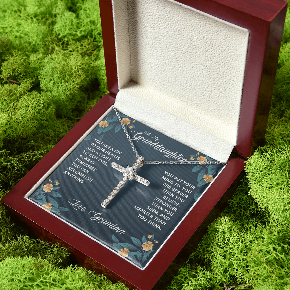MY GRANDDAUGHTER JOY CROSS NECKLACE