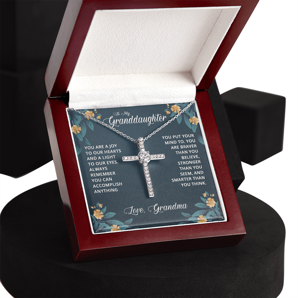 MY GRANDDAUGHTER JOY CROSS NECKLACE