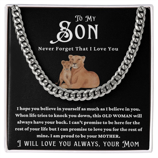 MOTHER SON LOVE CUBAN CHAIN
