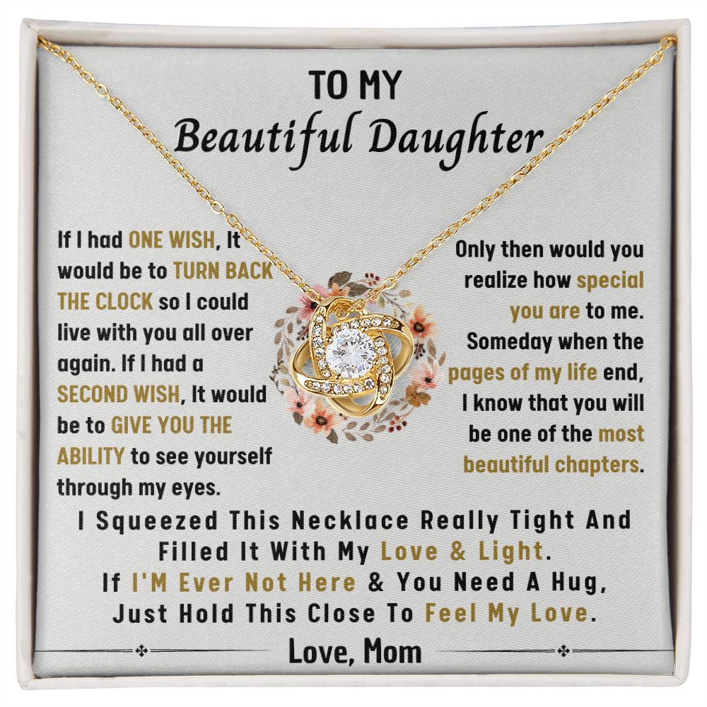 ONE WISH DAUGHTER LOVE KNOT NECKLACE