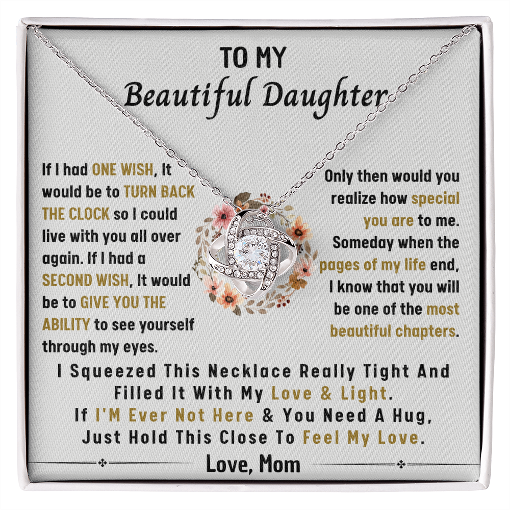 MY WISH MY DAUGHTER LOVE KNOT NECKLACE