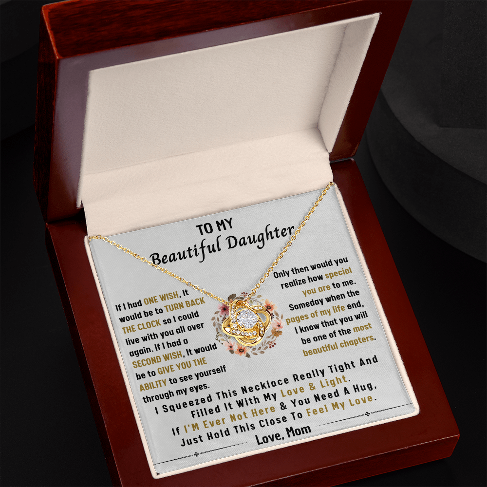 MY WISH MY DAUGHTER LOVE KNOT NECKLACE