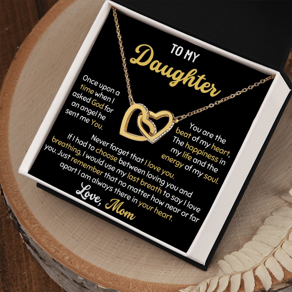 MOM DAUGHTER HAPPINESS HEART NECKLACE