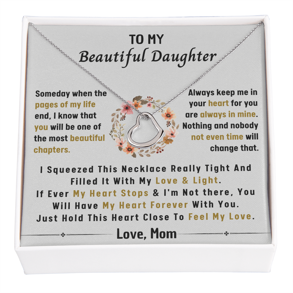 DAUGHTER DELICATE HEART NECKLACE