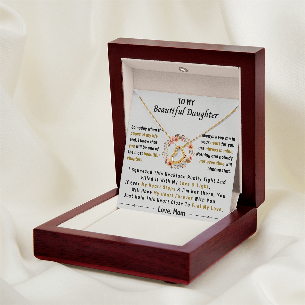 DAUGHTER DELICATE HEART NECKLACE