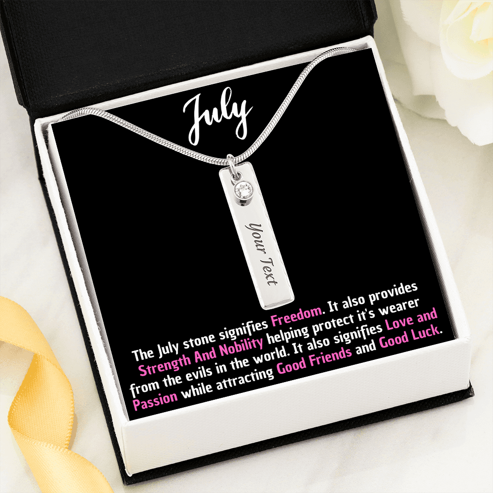JULY FREEDOM BIRTHSTONE NECKLACE