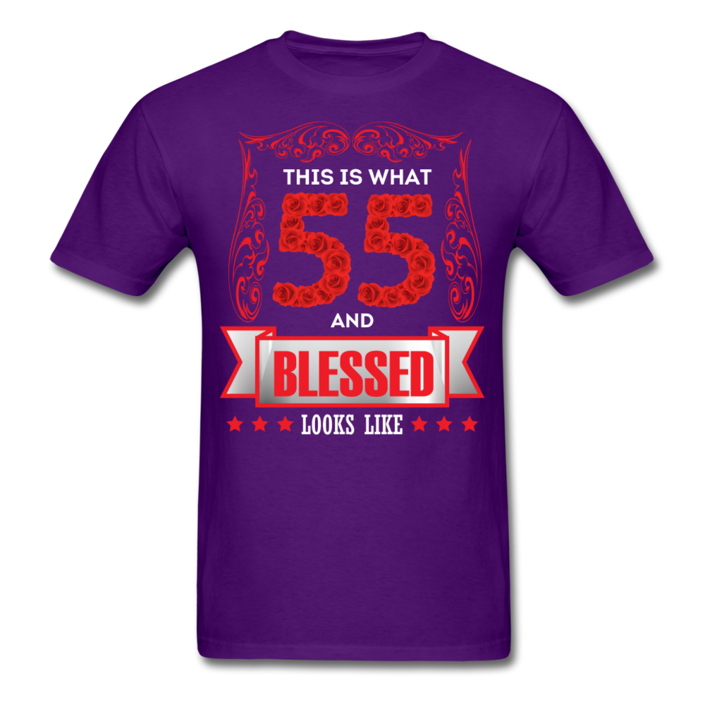 55 AND BLESSED SHIRT - purple
