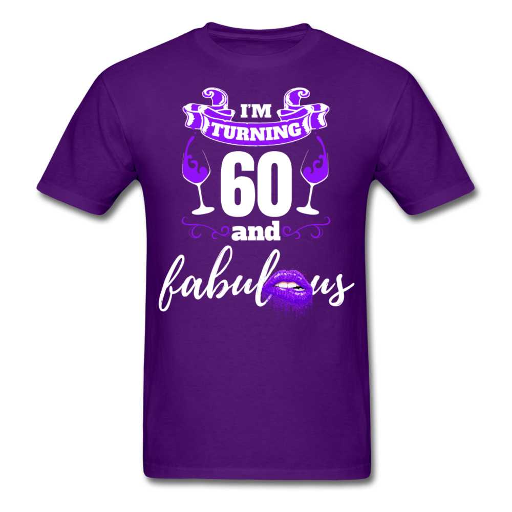 TURNING 60 FABULOUS SHIRT - purple