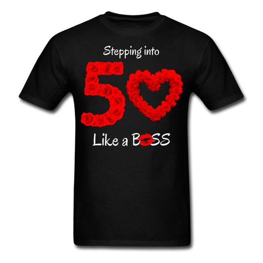 STEPPING 50 ROSE SHIRT - black