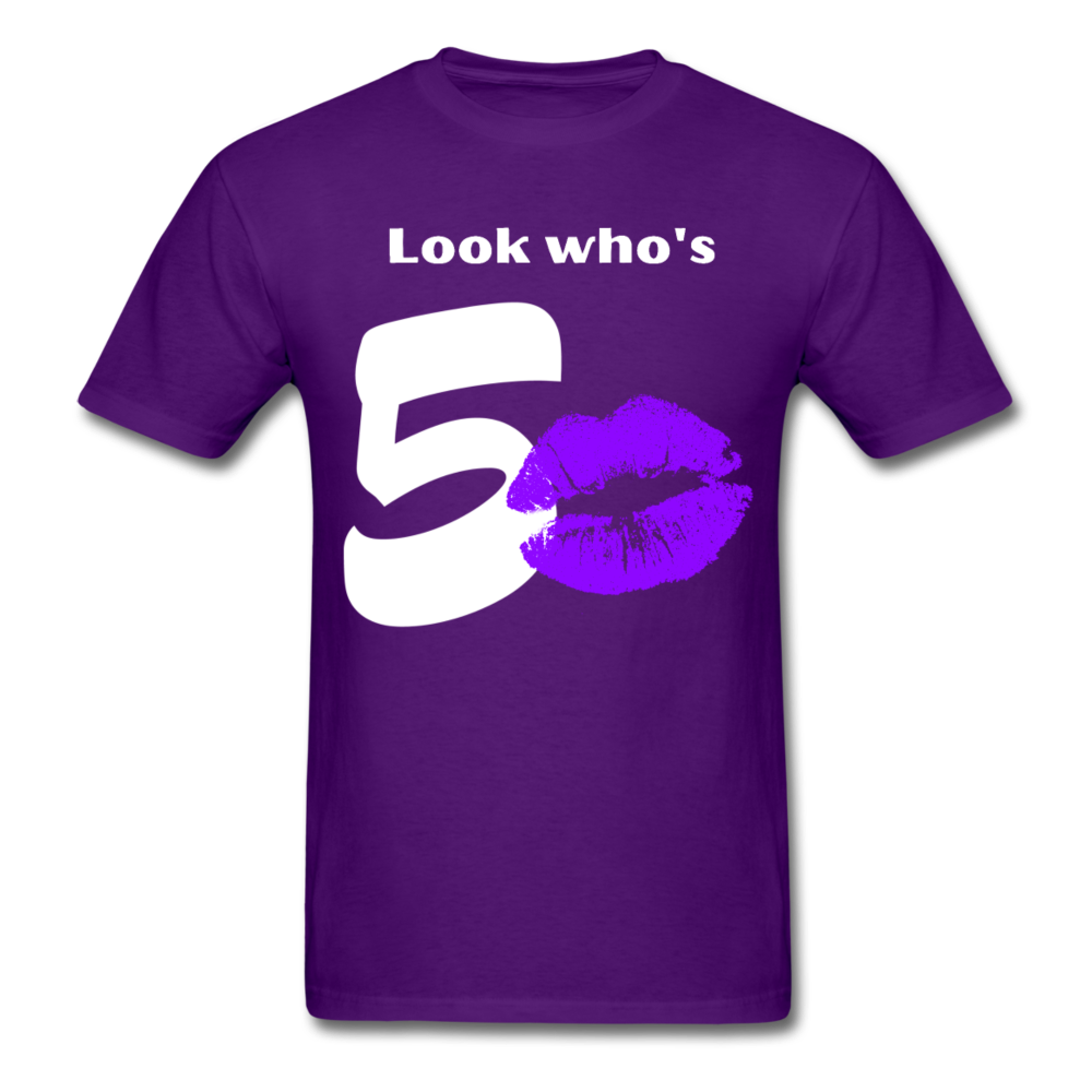 LOOK WHO'S 50 SHIRT - purple