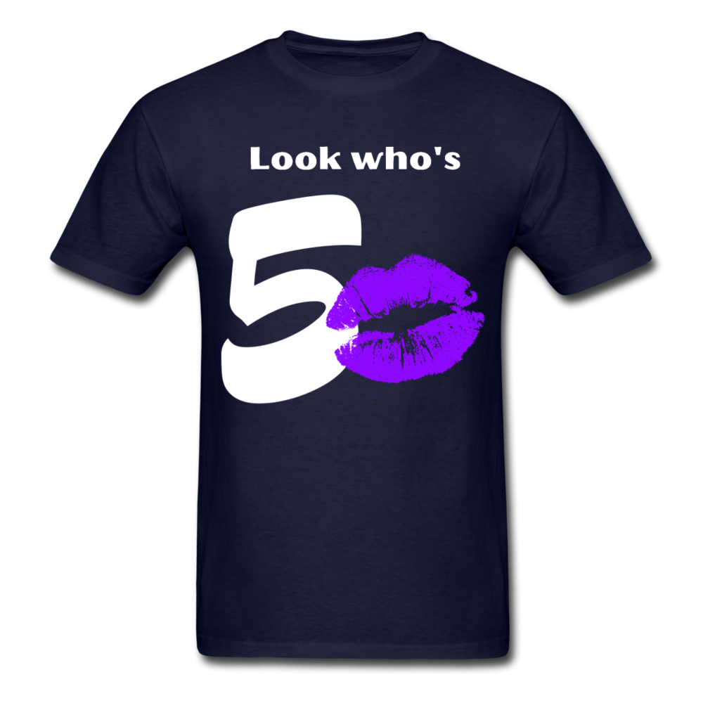 LOOK WHO'S 50 SHIRT - navy
