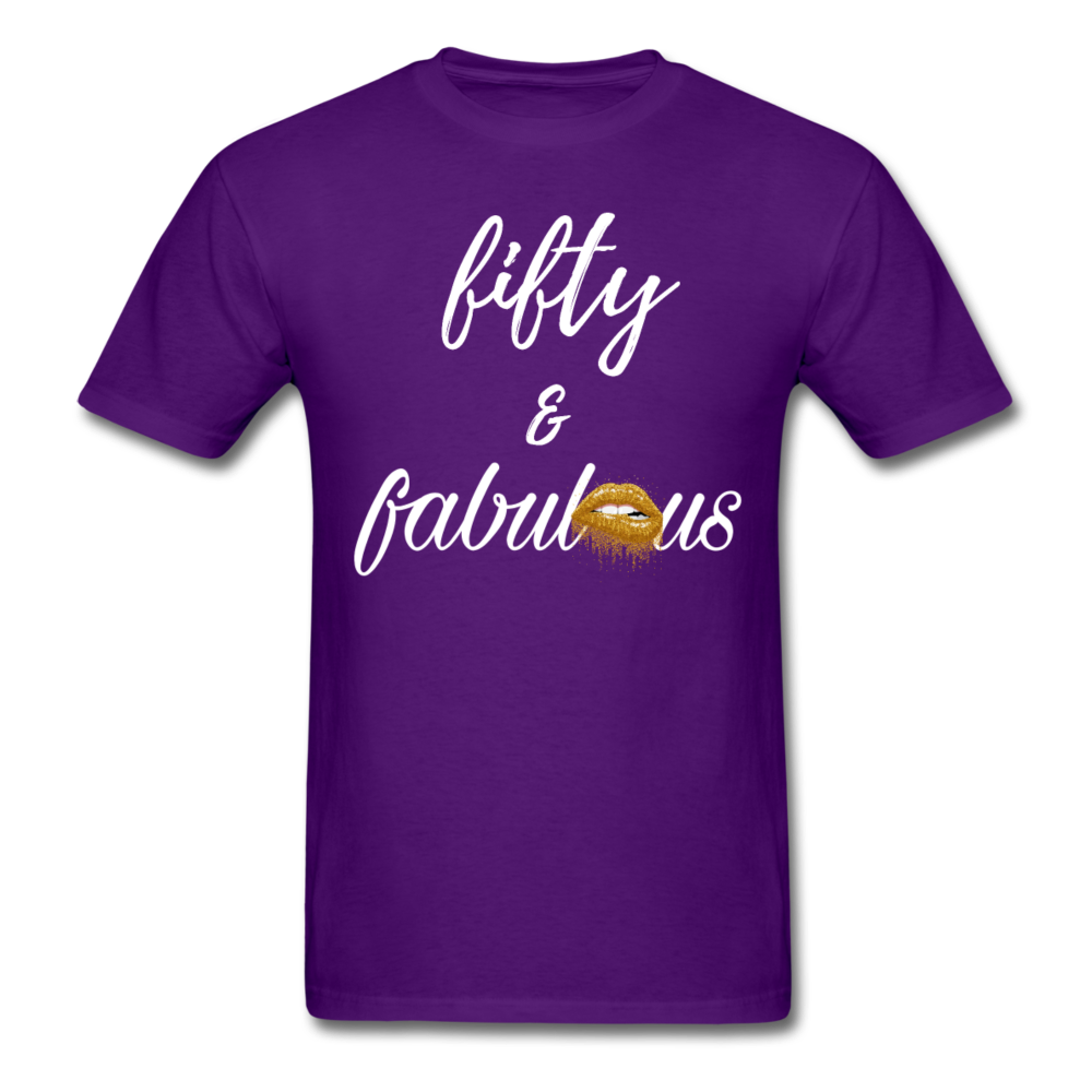 FIFTY AND FABULOUS SHIRT - purple