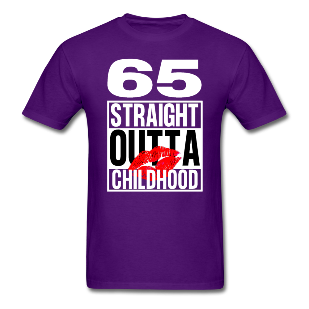 OUTTA CHILDHOOD 65 YEARS SHIRT - purple