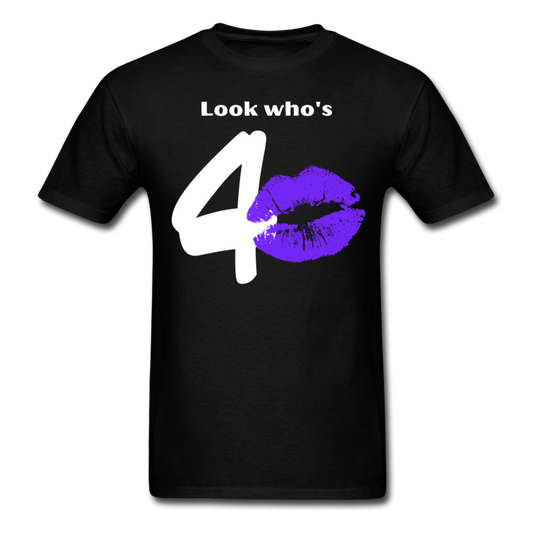 LOOK WHO'S 40 SHIRT - black