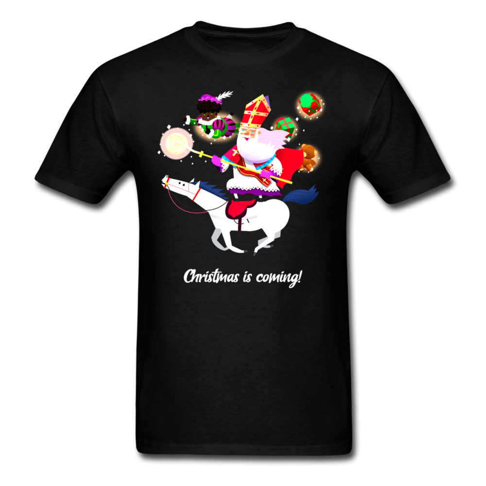 CHRISTMAS COMING UNISEX SHIRT - black
