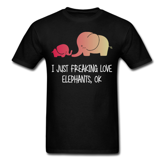 LOVE ELEPHANTS UNISEX SHIRT - black