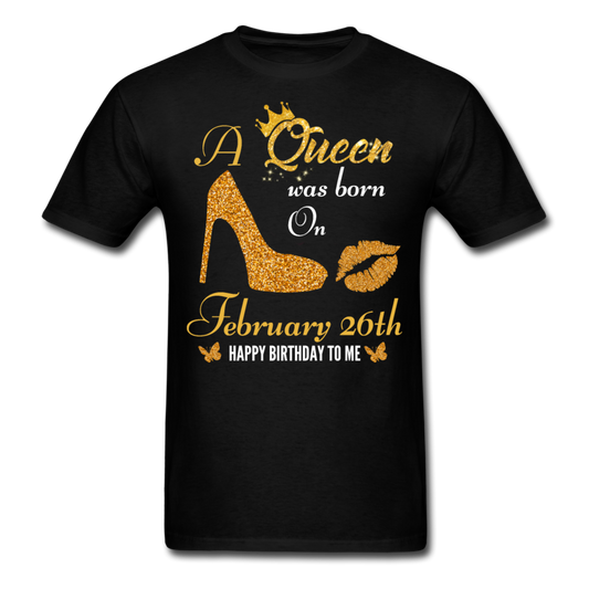 QUEEN 26TH FEB UNISEX SHIRT - black