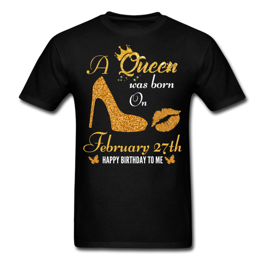 QUEEN 27TH FEB UNISEX SHIRT - black