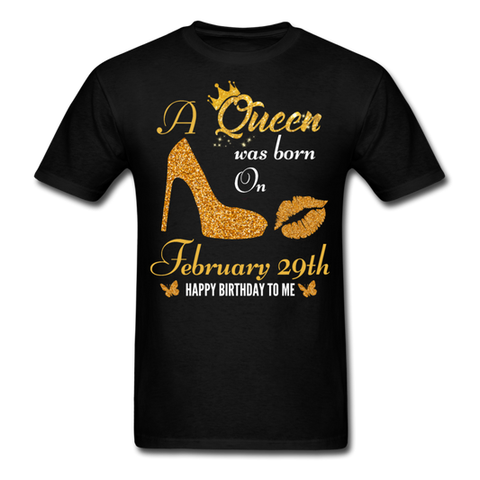 QUEEN 29TH FEB UNISEX SHIRT - black