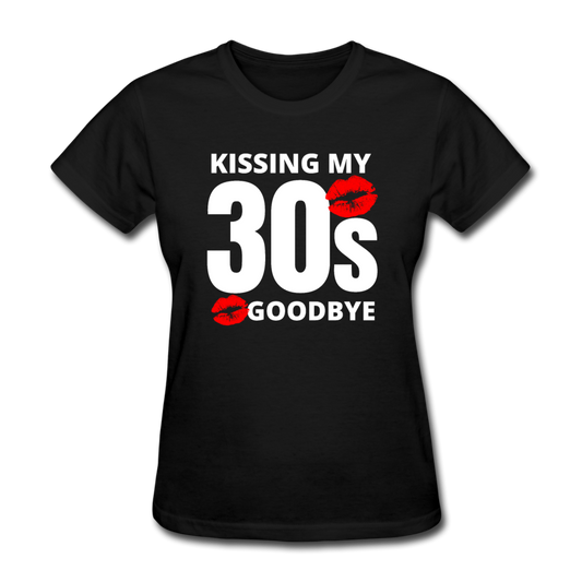 KISSING 30S WOMEN'S SHIRT - black