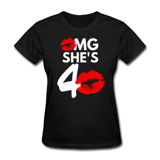 OMG 40 WOMEN'S SHIRT - black