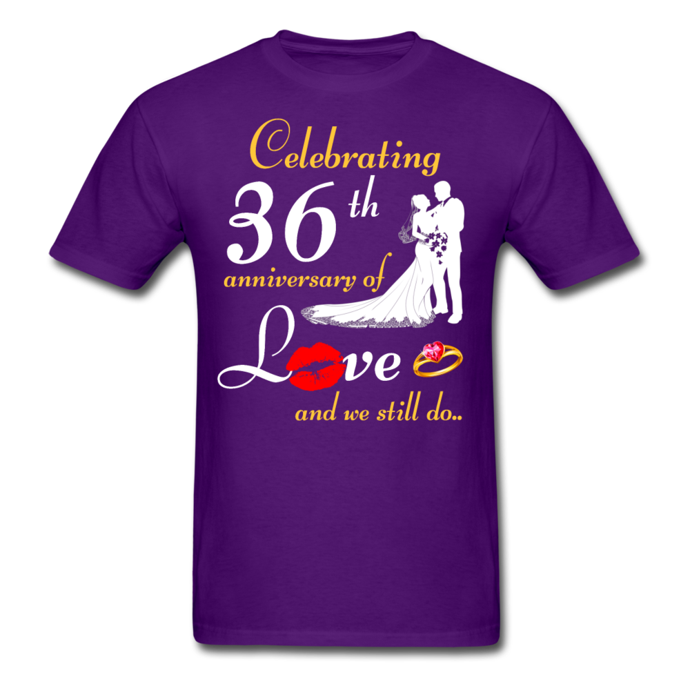 36TH ANNIVERSARY UNISEX SHIRTS - purple