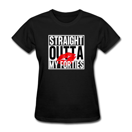 OUTTA 40'S WOMEN'S SHIRT - black