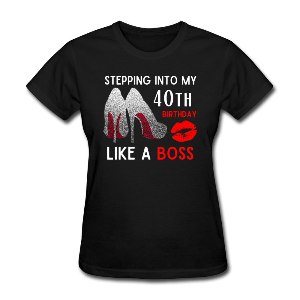 STEPPING 40 WOMEN'S SHIRT - black