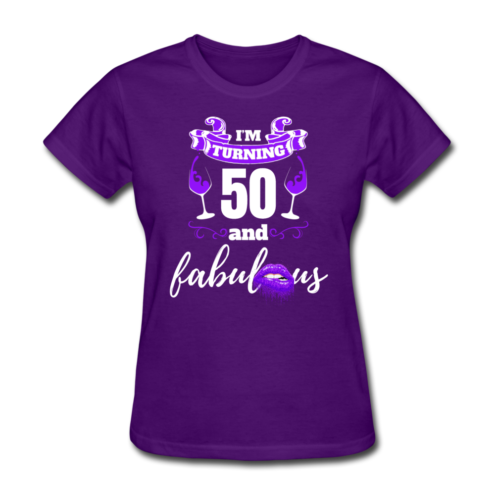 TURNING 50 FAB WOMEN'S SHIRT - purple
