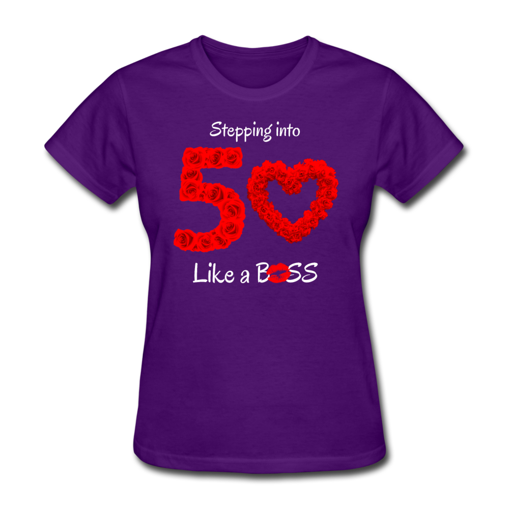STEPPING 50 ROSE WOMEN'S SHIRT - purple