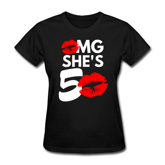 OMG 50 WOMEN'S SHIRT - black