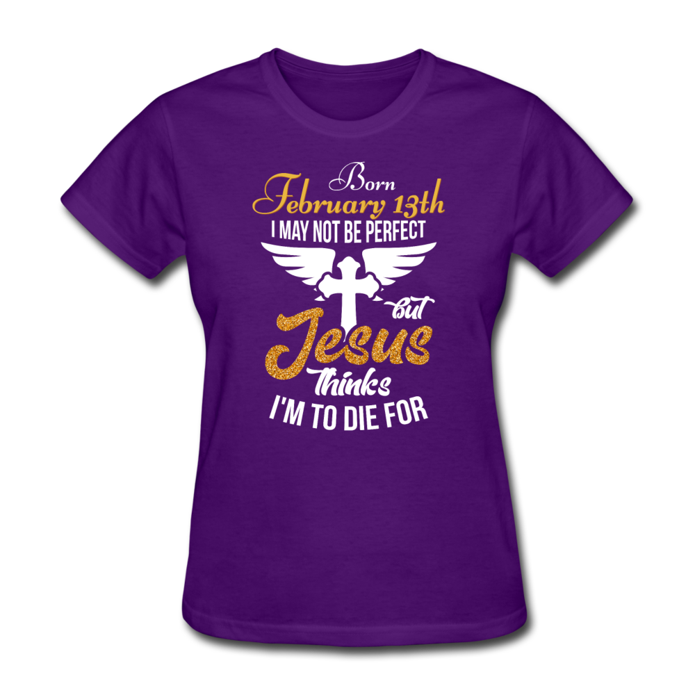 FEB 13TH JESUS WOMEN'S SHIRT - purple