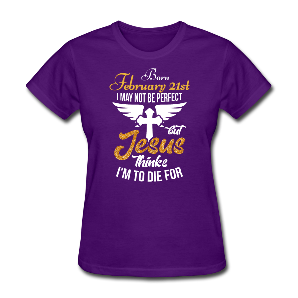 FEB 21ST JESUS WOMEN'S SHIRT - purple