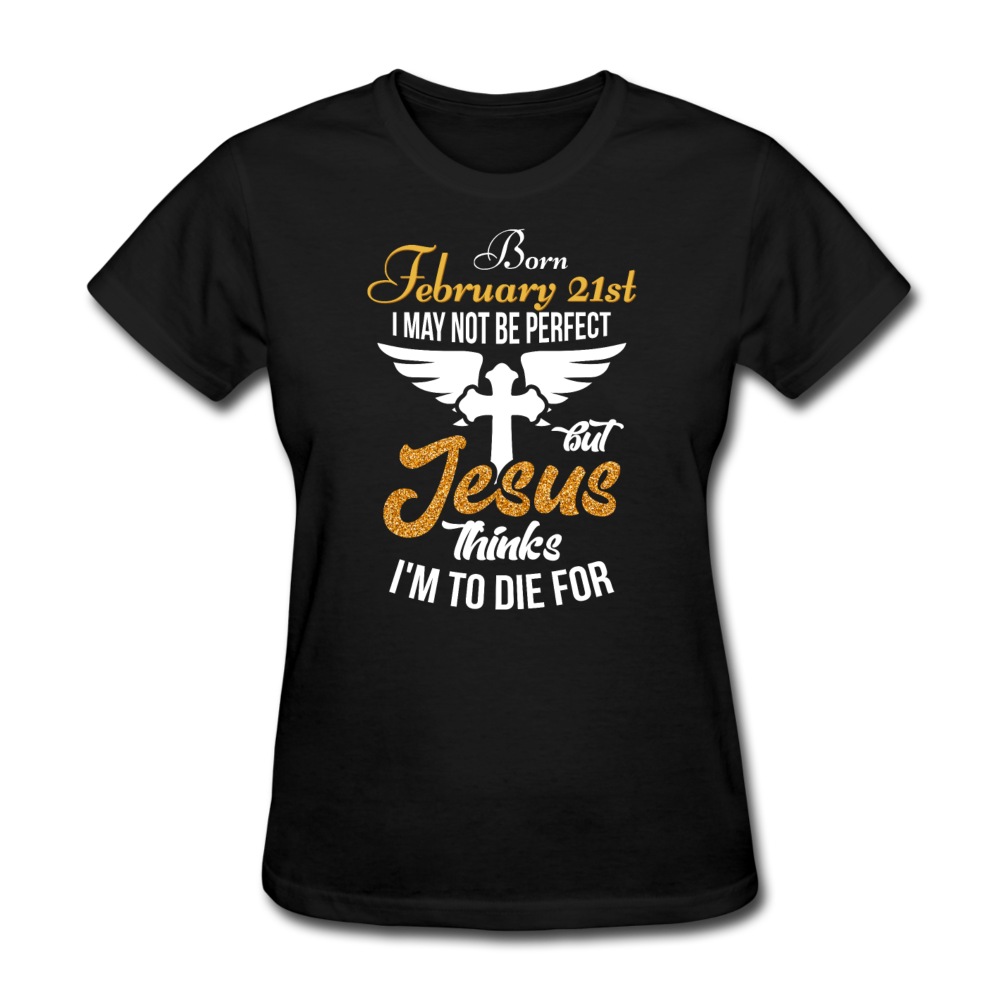 FEB 21ST JESUS WOMEN'S SHIRT - black