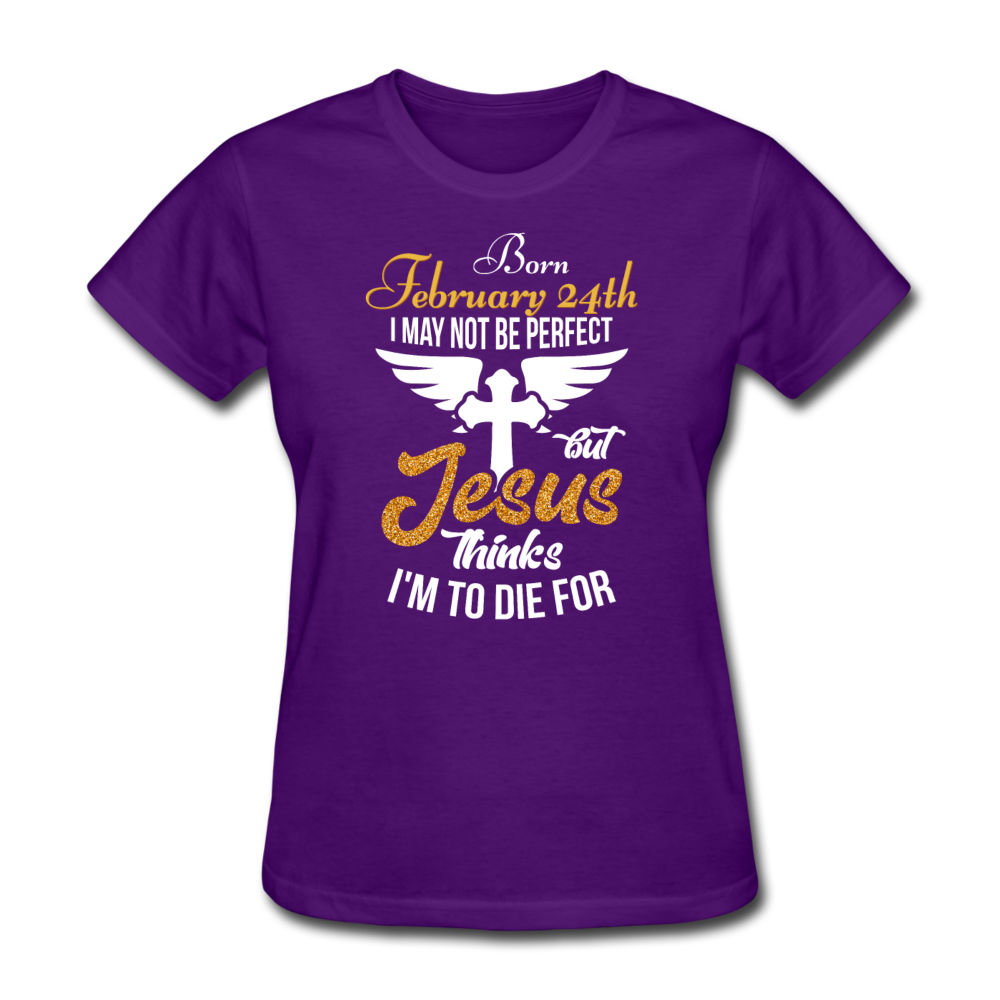 FEB 24TH JESUS WOMEN'S SHIRT - purple