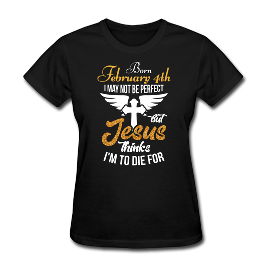 FEB 4TH JESUS WOMEN'S SHIRT - black