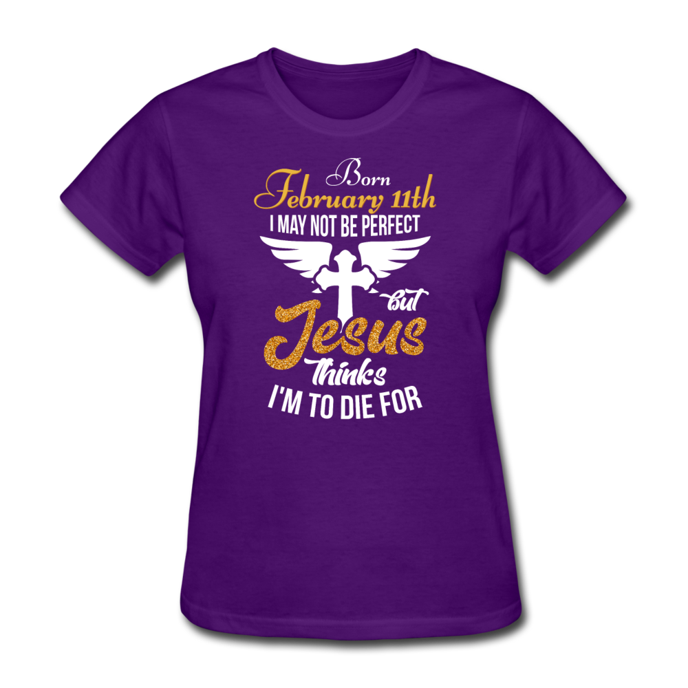 FEB 11TH JESUS WOMEN'S SHIRT - purple