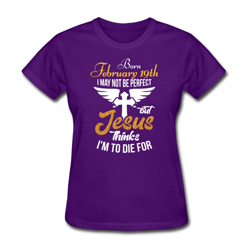 FEB 19TH JESUS WOMEN'S SHIRT - purple