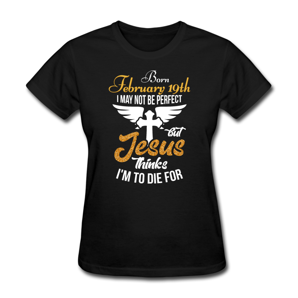 FEB 19TH JESUS WOMEN'S SHIRT - black