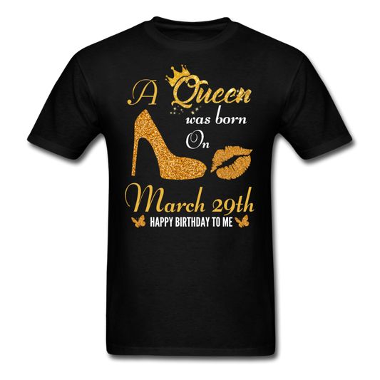 QUEEN 29TH MARCH UNISEX SHIRT - black