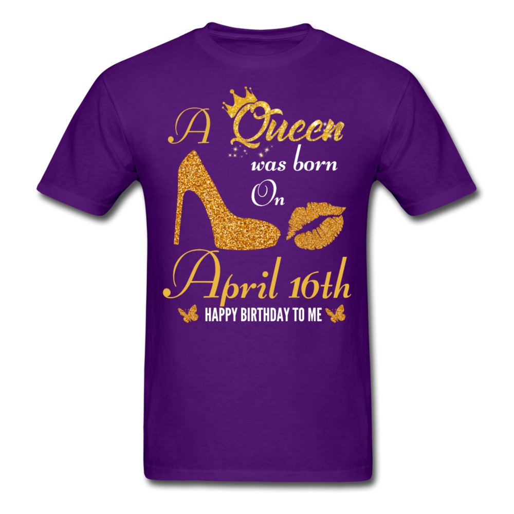 QUEEN 16TH APRIL UNISEX SHIRT - purple