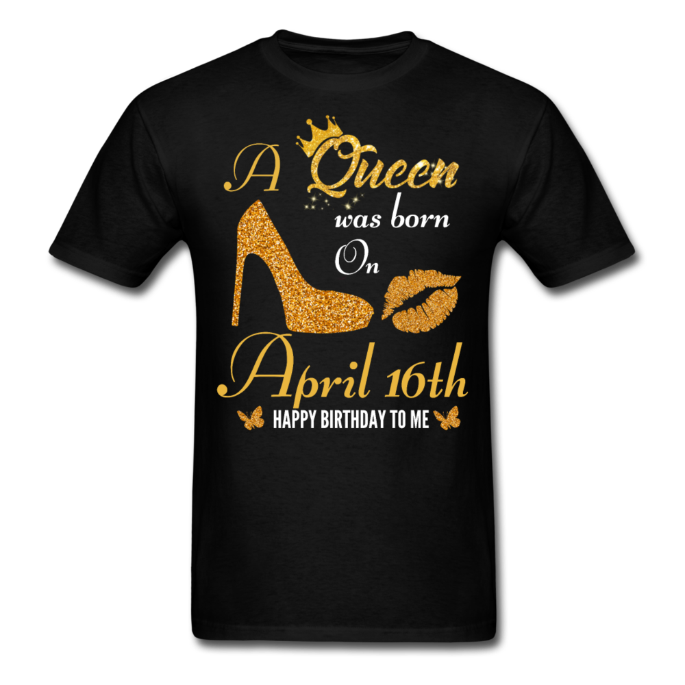 QUEEN 16TH APRIL UNISEX SHIRT - black