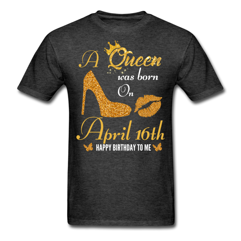 QUEEN 16TH APRIL UNISEX SHIRT - heather black